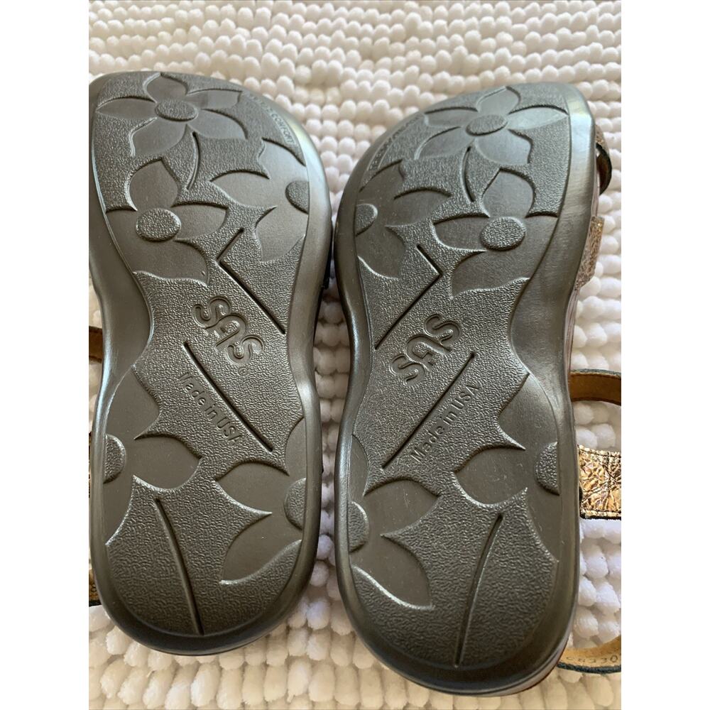 SAS Sandals Pampa Fantasia Womens Size 9 Wide Copper Gold Crinkle strap sandals - Picture 10 of 11